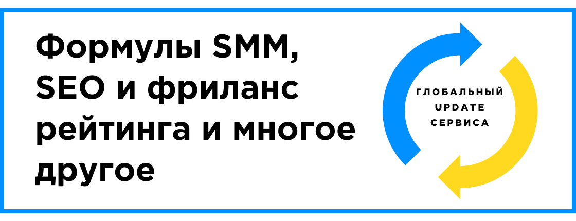Глобальный апдейт: SEO, фриланс и SMM рейтинги