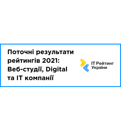 Промежуточные результаты рейтингов 2021: Веб-студии, Digital агентства, IT Компании