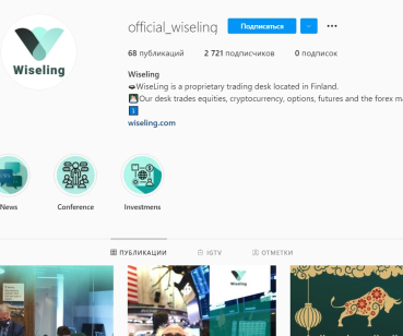 Развитие инстаграм-страницы Wiseling