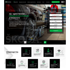 Разработка лендинга для СТО Skoda