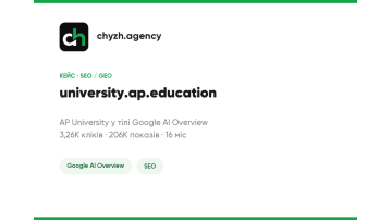 AP University - GEO, AI та класичне SEO просування