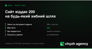 Сайт віддає 200 на будь-яку неіснуючу адресу: перевірка за десять секунд