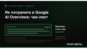Як потрапити в Google AI Overviews: чек-лист