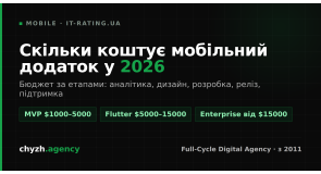 Скільки коштує мобільний додаток у 2026: бюджет за етапами