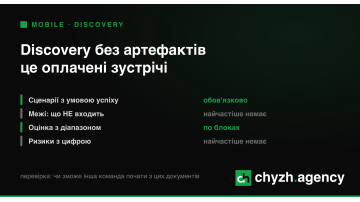 Що замовник має отримати після discovery мобільного продукту