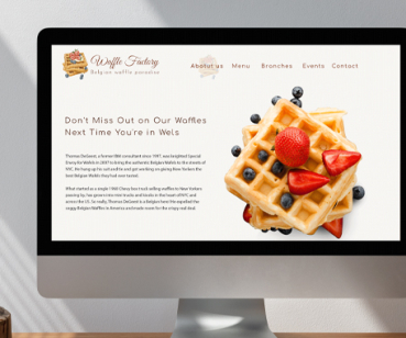  Розробка дизайну лендингу для Waffle Factory