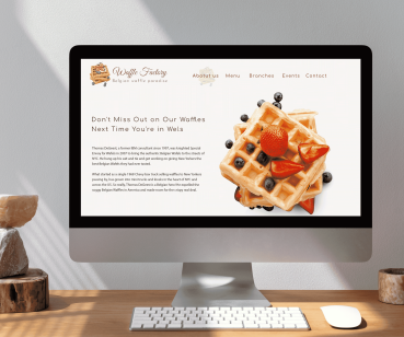 Waffle Factory - розробка дизайну сайту