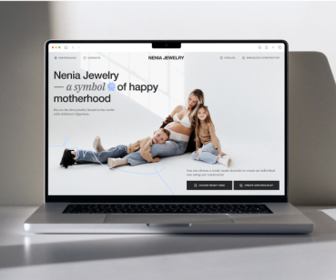 Розробка сайту, дизайн лого та айдентики для Nenia Jewelry