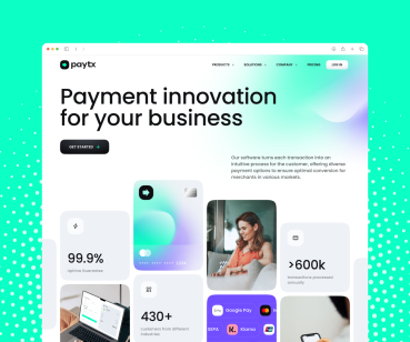 UX/UI дизайн, розробка сайту, дизайн лого та айдентики для фінтех компанії
