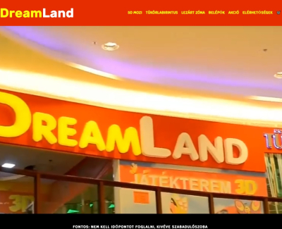 Сайт розважального центру «Dreamland»