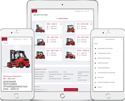 СОЗДАНИЕ САЙТА ДЛЯ КОМПАНИИ LINDE MATERIAL HANDLING