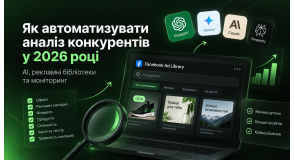 Як автоматизувати аналіз конкурентів у 2026 році: AI, рекламні бібліотеки та моніторинг