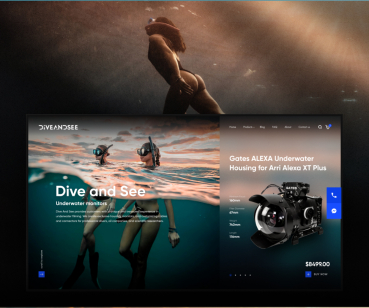 Веб-сайт виробника підводного обладнання Dive And See