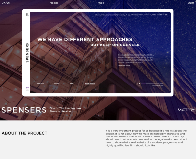 Spensers Law Firm | Website Design & Interaction
