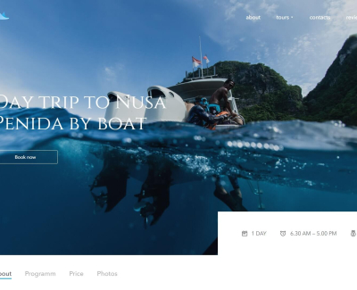 Сайт-візитка для організації з проведення турів Day Trip Bali