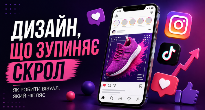 Дизайн для соцмереж: як робити візуал, який зупиняє скрол