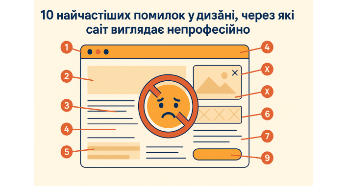 10 найчастіших помилок у дизайні, через які сайт виглядає непрофесійно