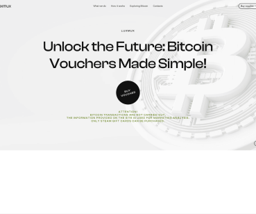 LUXMUX — створення лендінгу для сервісу Bitcoin-ваучерів