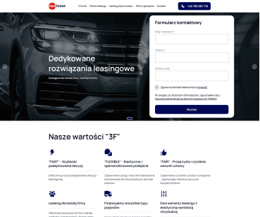 Neolease — лендінг для лізингової компанії в Польщі