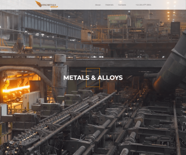Wingmetals — лендінг для постачальника металургійної сировини