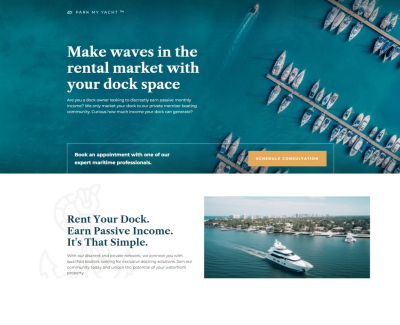 ParkMyYacht — сайт для оренди доків для яхт