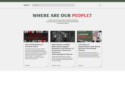 WAOP — WHERE ARE OUR PEOPLE? 