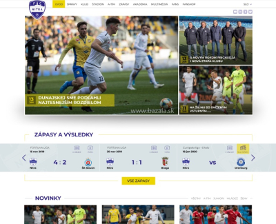 FC Nitra: сайт футбольного клуба (Словакия)