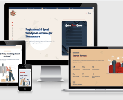 Landing page for husband for an hour service