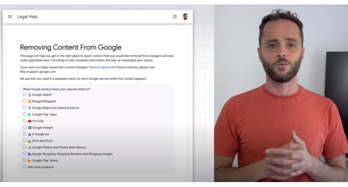 Удалить свой контент из поиска Google?
