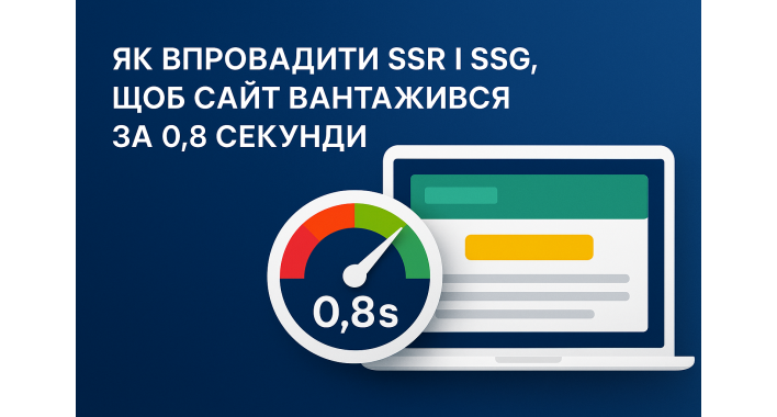 Як впровадити SSR і SSG, щоб сайт вантажився за 0,8 секунди