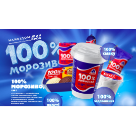 Промо-сайт бренда «100% мороженое»