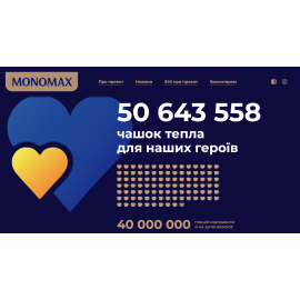 Благодійний проект MONOMAX «10 млн чашок тепла для наших героїв»