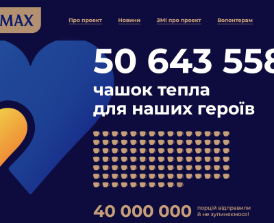 Благодійний проект MONOMAX «10 млн чашок тепла для наших героїв»