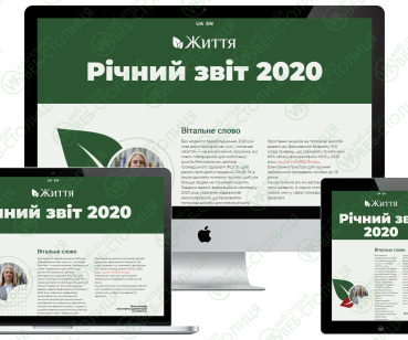 Landing Page Річний звіт для ГО 