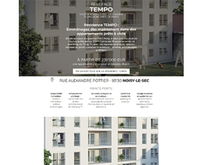 Landing page TEMPO RESIDENCE Швейцарія