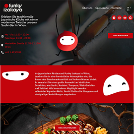 Landing page FUNKYIZAKAYA Австрія