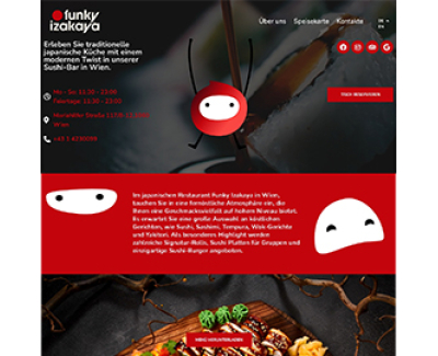 Landing page FUNKYIZAKAYA Австрія