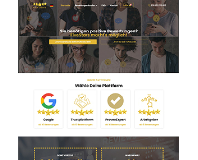 Корпоративний сайт FIVESTAR Німеччина