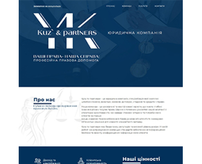 Landing page KUZ&PARTNERS