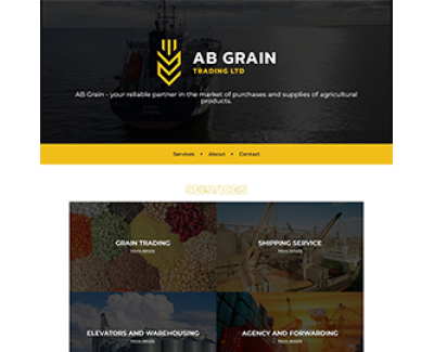 Landing page ABGRAIN Великобританія