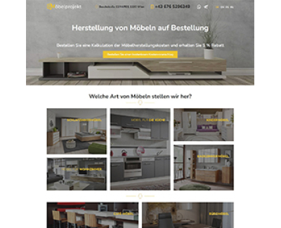 Landing page MÖBELPROJECT Австрія