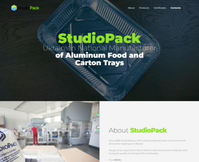 LandingPage for StudioPack