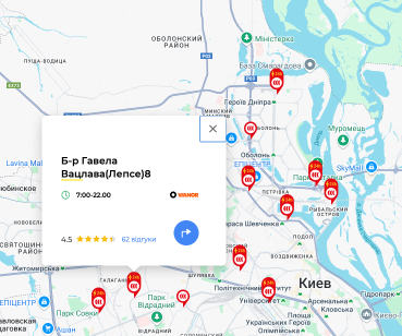 Виведення рейтингу Google для компанії у власному інтерфейсі