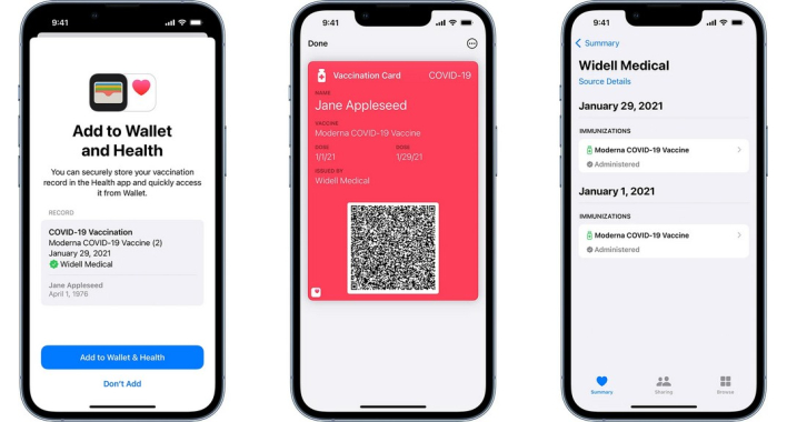 Apple добавит в Wallet сертификаты вакцинации