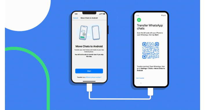 WhatsApp разрешила перенос чатов с iPhone на смартфоны с Android 12