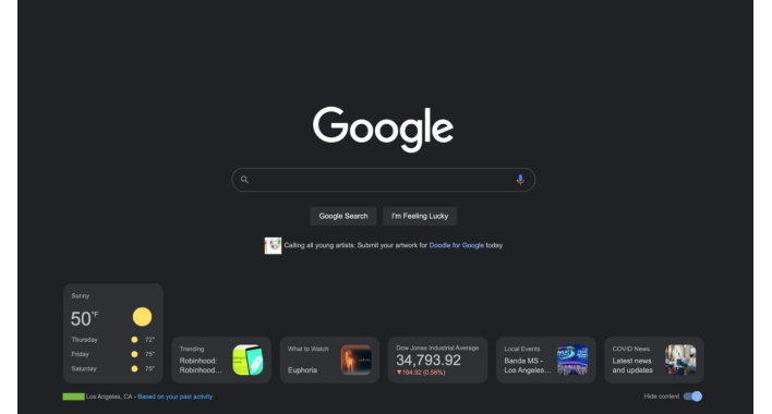 Google тестирует персонализированные виджеты на странице поиска