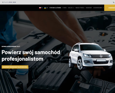 Excellent Service — сайт для автосервісу у Варшаві