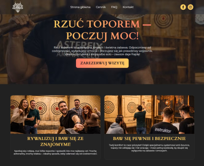 ASTERFIX Arena Celu — лендінг для спортивного клубу