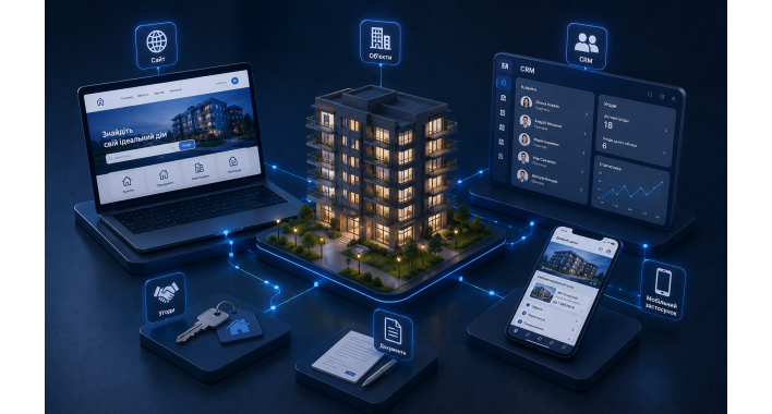Digital-рішення для нерухомості: сайт, CRM і застосунок в одній екосистемі