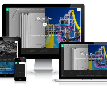Корпоративный сайт для водно-развлекательного комплекса Expert fun 
